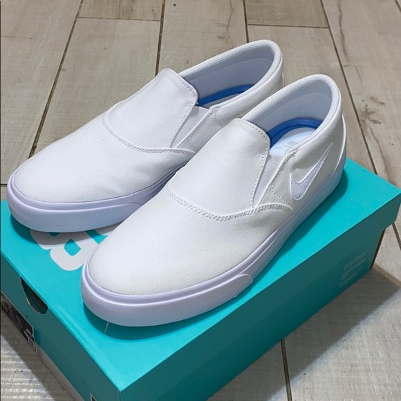Nike Other - NIKE SB Sneakers Hat Charge Slip On White SnapBack